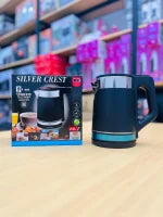 Silver Crest – Electric Kettle – 2000W High-Speed Stainless Steel & Glass Design, Auto Shut-Off, Fast Boiling, 2.0L