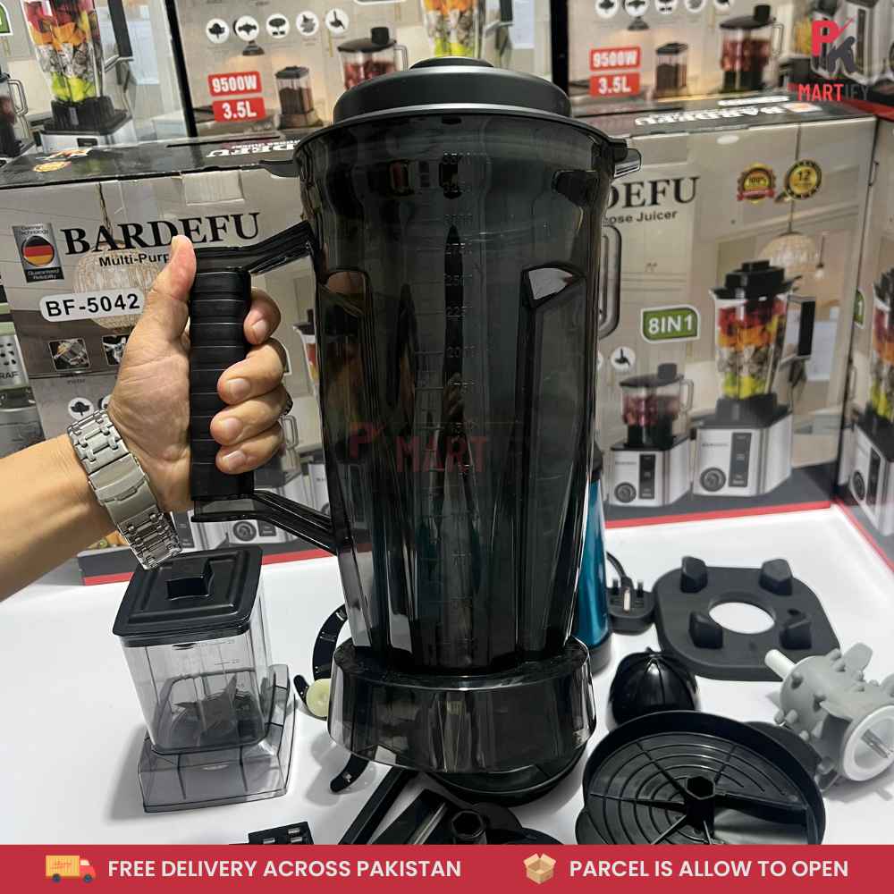 BARDEFU 8-in-1 Multi-Function Blender - Juicer, Grinder, Chopper & Mixer - High-Speed Powerful Motor
