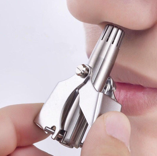 Manual Nose Hair Trimmer for Men & Women – Stainless Steel, Battery-Free, Washable, Painless, Ear & Facial Hair Remover, Portable Grooming Tool
